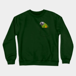 Peeking Pocket Pet - Senegal Parrot Crewneck Sweatshirt